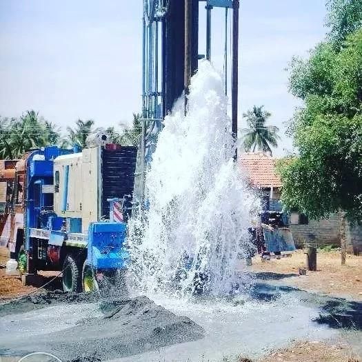 Drilling machine in action